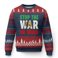 Free Iran Support Iranian MIGA Ugly Christmas Sweater Stop The War In Iran