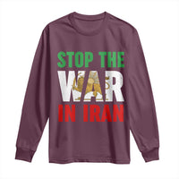 Free Iran Support Iranian MIGA Long Sleeve Shirt Stop The War In Iran