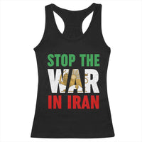 Free Iran Support Iranian MIGA Racerback Tank Top Stop The War In Iran