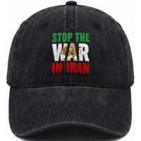 Free Iran Support Iranian MIGA Washed Cotton Baseball Cap Stop The War In Iran