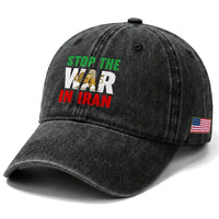 Free Iran Support Iranian MIGA Washed Cotton Baseball Cap Stop The War In Iran