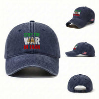 Free Iran Support Iranian MIGA Washed Cotton Baseball Cap Stop The War In Iran