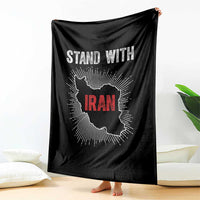 Free Iran Support Throw Blanket Stand With Iran