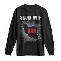 Free Iran Support Long Sleeve Shirt Stand With Iran