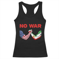 Free Iran Racerback Tank Top No War Support Iranian Freedom