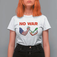 Free Iran T Shirt For Women No War Support Iranian Freedom