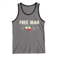 Free Iran Flag Tank Top Support Iranian Freedom
