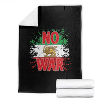 Free Iran Flag Throw Blanket No War Support Iranian Freedom
