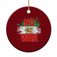 Free Iran Flag Ceramic Ornament No War Support Iranian Freedom