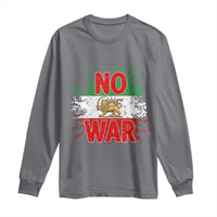 Free Iran Flag Long Sleeve Shirt No War Support Iranian Freedom