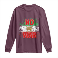 Free Iran Flag Long Sleeve Shirt No War Support Iranian Freedom