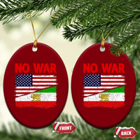 Free Iran Ceramic Ornament No War Peace American Iran Unity