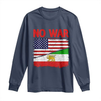 Free Iran Long Sleeve Shirt No War Peace American Iran Unity