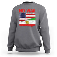 Free Iran Sweatshirt No War Peace American Iran Unity