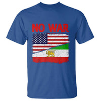 Free Iran T Shirt No War Peace American Iran Unity