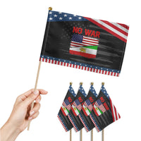 Free Iran Patriotic Handheld Flag No War Peace American Iran Unity
