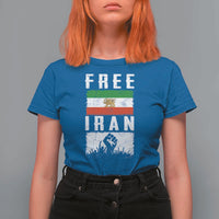Free Iran T Shirt For Women Support Iranian Freedom