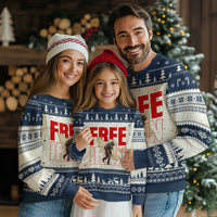 Free Iran Ugly Christmas Sweater Iranian Freedom Memorial Hamid Mahdavi Tribute