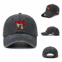 Free Iran Washed Cotton Baseball Cap Iranian Freedom Memorial Hamid Mahdavi Tribute