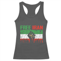 Free Iran Flag Racerback Tank Top Support Iranian Freedom No War