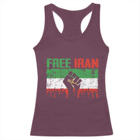 Free Iran Flag Racerback Tank Top Support Iranian Freedom No War