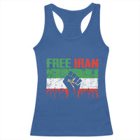 Free Iran Flag Racerback Tank Top Support Iranian Freedom No War