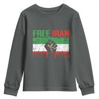 Free Iran Flag Youth Sweatshirt Support Iranian Freedom No War