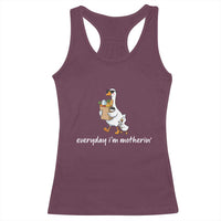 Everyday I'm Motherin Racerback Tank Top Funny Goose Mom