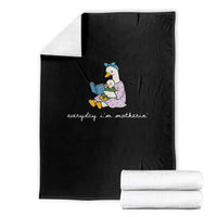 Everyday I'm Motherin Throw Blanket Funny Goose Mom Mother Day Gifts