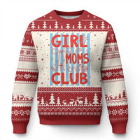 Girl Mom Club Ugly Christmas Sweater Pregnancy Announcement First Time Mother's Day