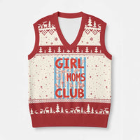 Girl Mom Club V-Neck Knit Sweater Vest Pregnancy Announcement First Time Mother's Day