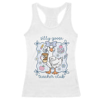 Silly Goose Teacher Club Racerback Tank Top Funny Back to School First Day