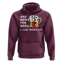 Funny Beer Drinking Hoodie Bad News for Beer I Just Woke Up - Wonder Print Shop