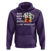 Funny Beer Drinking Hoodie Bad News for Beer I Just Woke Up - Wonder Print Shop