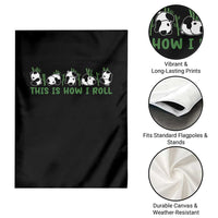 This Is How I Roll Garden Flag Cute Bear Panda Lover - Wonder Print Shop