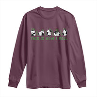 This Is How I Roll Long Sleeve Shirt Cute Bear Panda Lover - Wonder Print Shop