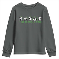 This Is How I Roll Youth Sweatshirt Cute Bear Panda Lover - Wonder Print Shop