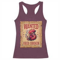 Funny Weed Lover Cannabis 420 Racerback Tank Top Fried Chicken - Wonder Print Shop