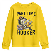 Part Time Hooker Youth Sweatshirt Funny Bass Fishing Beer Joke - Wonder Print Shop