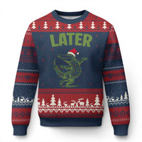 Funny Gator Sarcastic Xmas Ugly Christmas Sweater Later Alligator - Wonder Print Shop