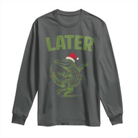 Funny Gator Sarcastic Christmas Long Sleeve Shirt Later Alligator - Wonder Print Shop