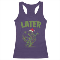 Funny Gator Sarcastic Christmas Racerback Tank Top Later Alligator - Wonder Print Shop