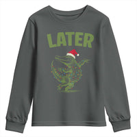 Funny Gator Sarcastic Christmas Youth Sweatshirt Later Alligator - Wonder Print Shop