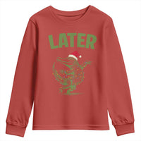 Funny Gator Sarcastic Christmas Youth Sweatshirt Later Alligator - Wonder Print Shop