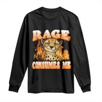 Cool Cheetah Long Sleeve Shirt Funny Range Consumes Me Sarcastic Wild Animal - Wonder Print Shop
