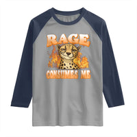 Cool Cheetah Raglan Shirt Funny Range Consumes Me Sarcastic Wild Animal - Wonder Print Shop