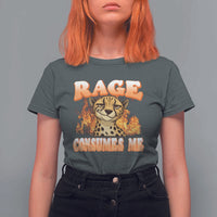 Cool Cheetah T Shirt For Women Funny Range Consumes Me Sarcastic Wild Animal - Wonder Print Shop