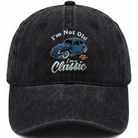 I'm Not Old I'm Classic Washed Cotton Baseball Cap Vintage Distressed Classic Bug Travel