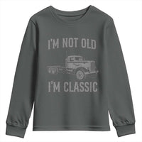 I'm Not Old I'm Classic Youth Sweatshirt Retro Needlenose Semi Truck Old School Distressed Big Rig 18 Wheeler