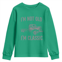 I'm Not Old I'm Classic Youth Sweatshirt Retro Needlenose Semi Truck Old School Distressed Big Rig 18 Wheeler